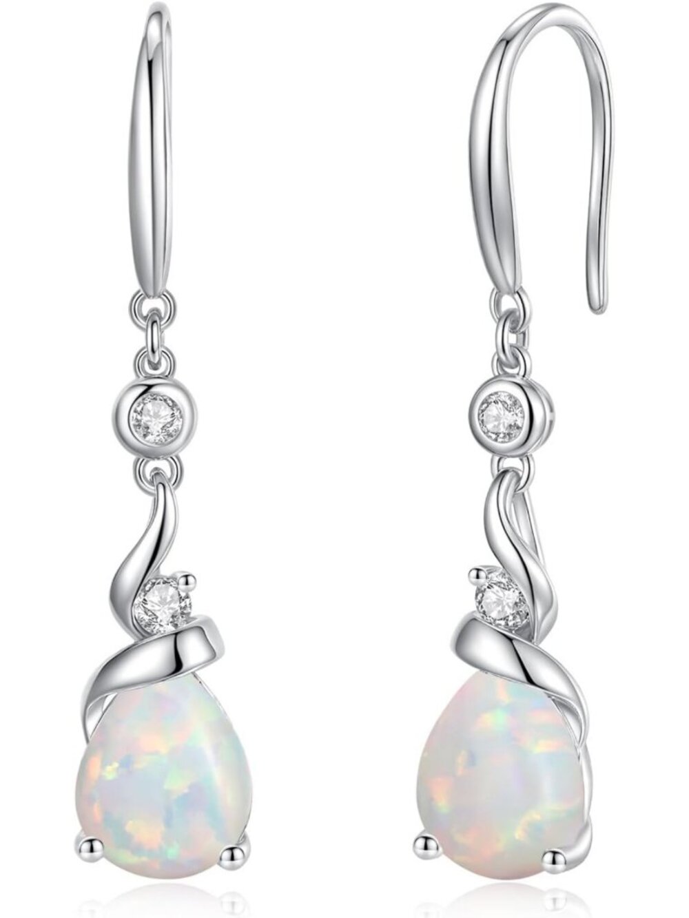 Sterling Silver Birthstone Dangle Drop Earrings for Women - Elegant Jewelry Gift